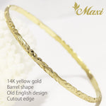 [14K/18K Gold] Custom 3mm Closed Bangle Bracelet*Made-to-order*