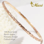 [14K/18K Gold] Custom 3mm Closed Bangle Bracelet*Made-to-order*