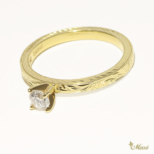 [14K/18K Gold] 0.28ct Diamond 2mm/Flat Ring - Fashion/ Engagement *Made to order