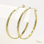 [14K Gold] Hoop Hinged Pierced Earring-Large 33mm-*Made to Order*(TRD Hinged-L)