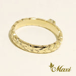 [14K/18K Gold][Platinum] 3mm Ring with Diamond-Fashion/Engagement/Custom [Made to Order]　14金　リング　ダイヤモンド　エンゲージメント　カスタムメイド