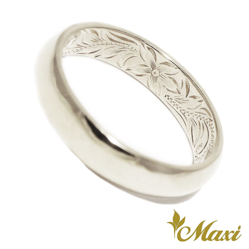 [Silver 925] Inside Engraved Barrel Ring Small 4mm [Made to Order] (R0583)