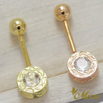 [14K Gold] ScrollDesign  Round Body Piercing*Made-to-Order*(A0250)　ボディピアス　