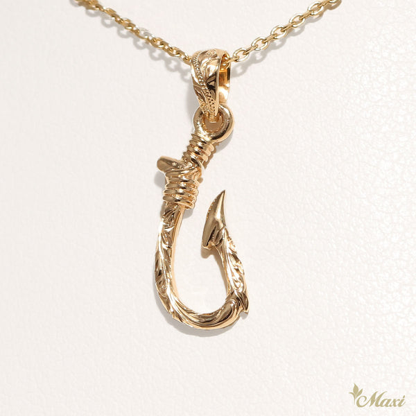 14K Gold] Narrow Fishhook Pendant Small*Made-to-order* (P1090) – Maxi  Hawaiian Jewelry マキシ ハワイアンジュエリー ハワイ本店