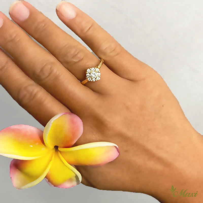 [14K Gold] 0.24 Carat Tiara Diamond Ring-Engagement/ Fashion(R0431) [1 month turnaround]　ゴールド　ゴールドリング　ダイヤモンド　ダイア　ダイヤ　エンゲージ　婚約指輪
