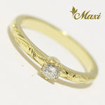 [14K Gold] 0.13ct Diamond Ring - Fashion/ Engagement [Made to order] (R0544-0.13ct)　ゴールド　ゴールドリング　ダイヤモンド　ダイヤ