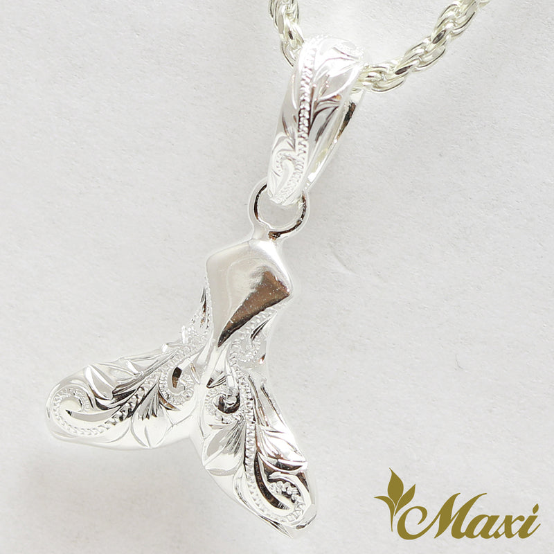 [Silver 925] Kohola Whale Tail Pendant-Medium *Made to Order* (P1230) シルバー ホエールテール ペンダント