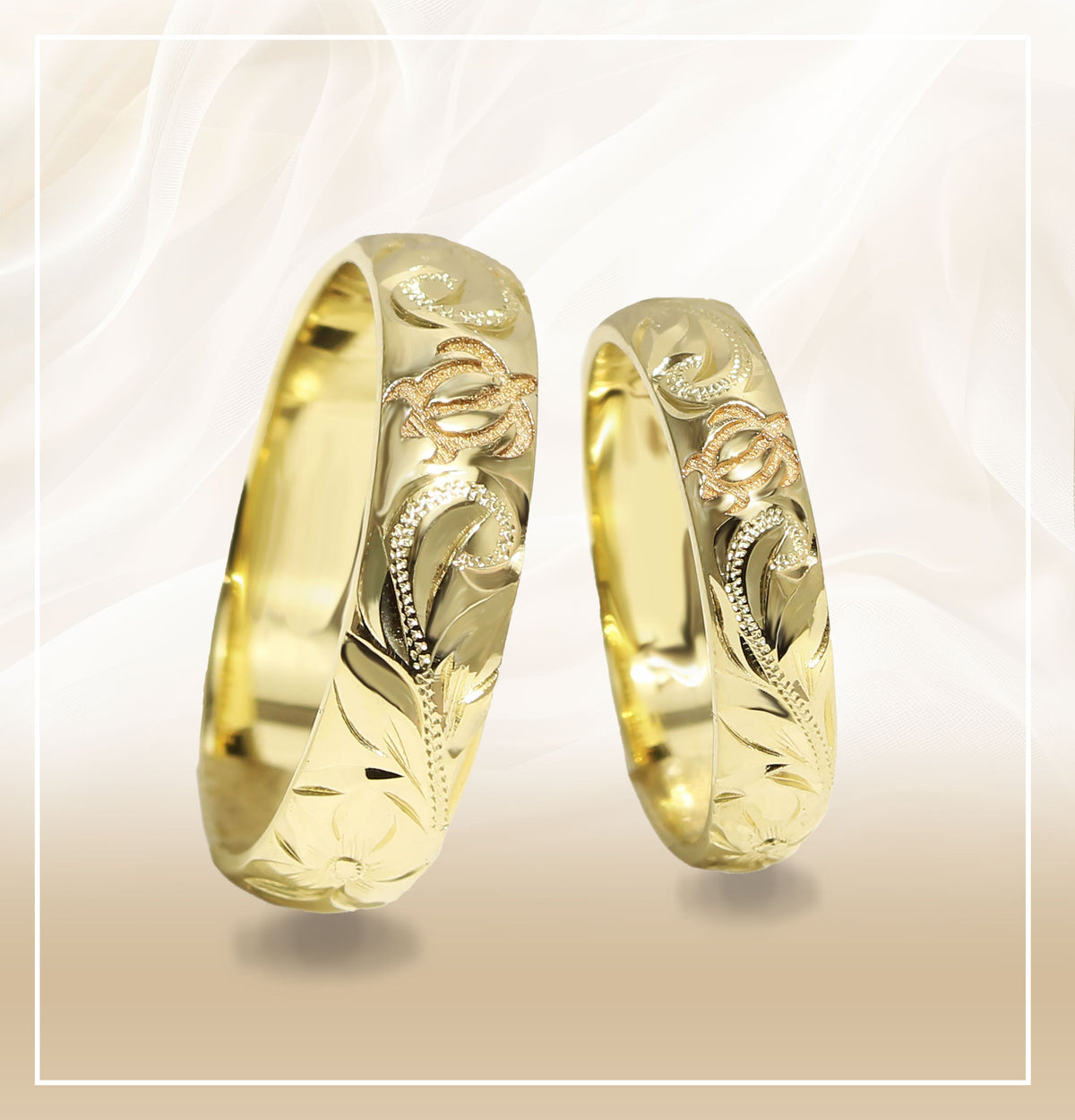 Hawaiian Couple & Wedding Rings ペアリング & マリッジリング