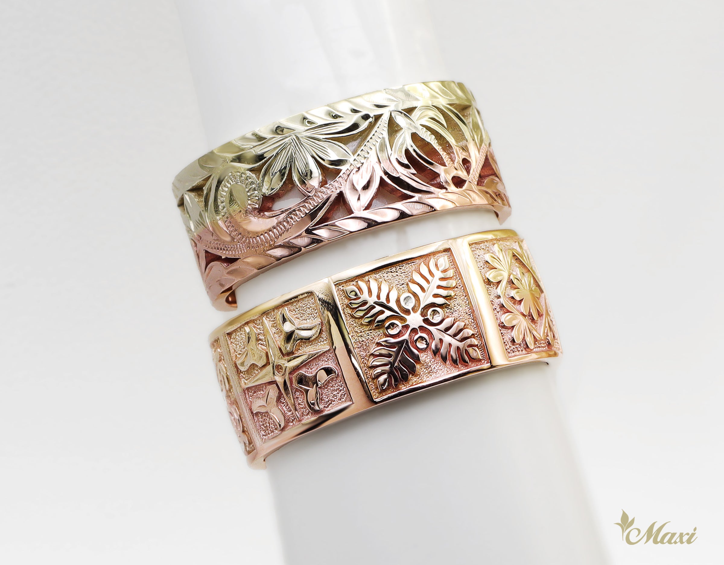 Turtle&Naupaka Cut-Work Ring [14K/18K Gold]