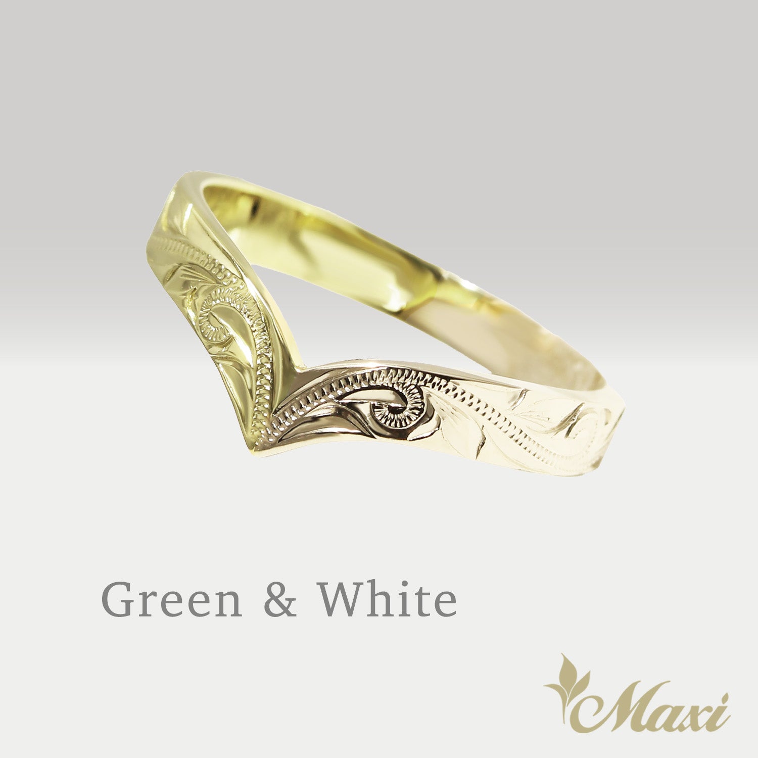 3mm Kohola Whale Tail Ring-Two Tone [14K Gold]