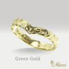 3mm Kohola Whale Tail Ring-Hawaiian Maile Pattern-Cutout [14K/18K Gold]