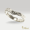 3mm Kohola Whale Tail Ring-Hawaiian Maile Pattern-Cutout [14K/18K Gold]