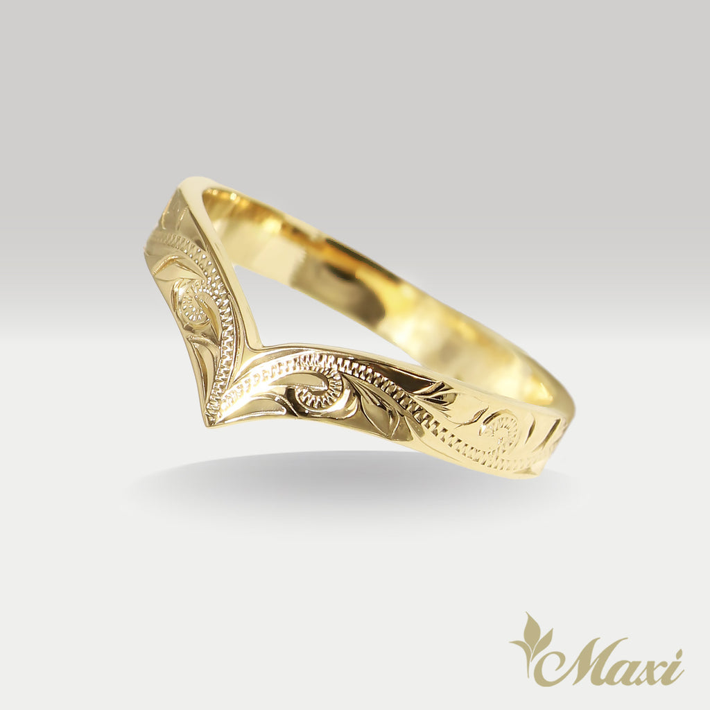3mm Kohola Whale Tail Ring [14K/18K Gold] – Maxi Hawaiian Jewelry マキシ ...