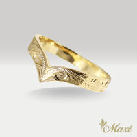 3mm Kohola Whale Tail Ring [14K/18K Gold]