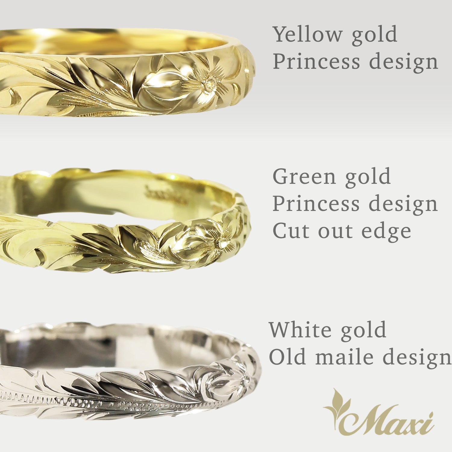 【専用】Maxiマキシー／リング　ハワイアンジュエリー 3mm Width Ring (3mm幅リング) – Maxi Hawaiian Jewelry マキシ