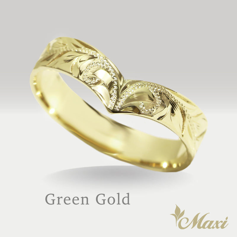 4mm Kohola Whale Tail Ring [14K/18K Gold]