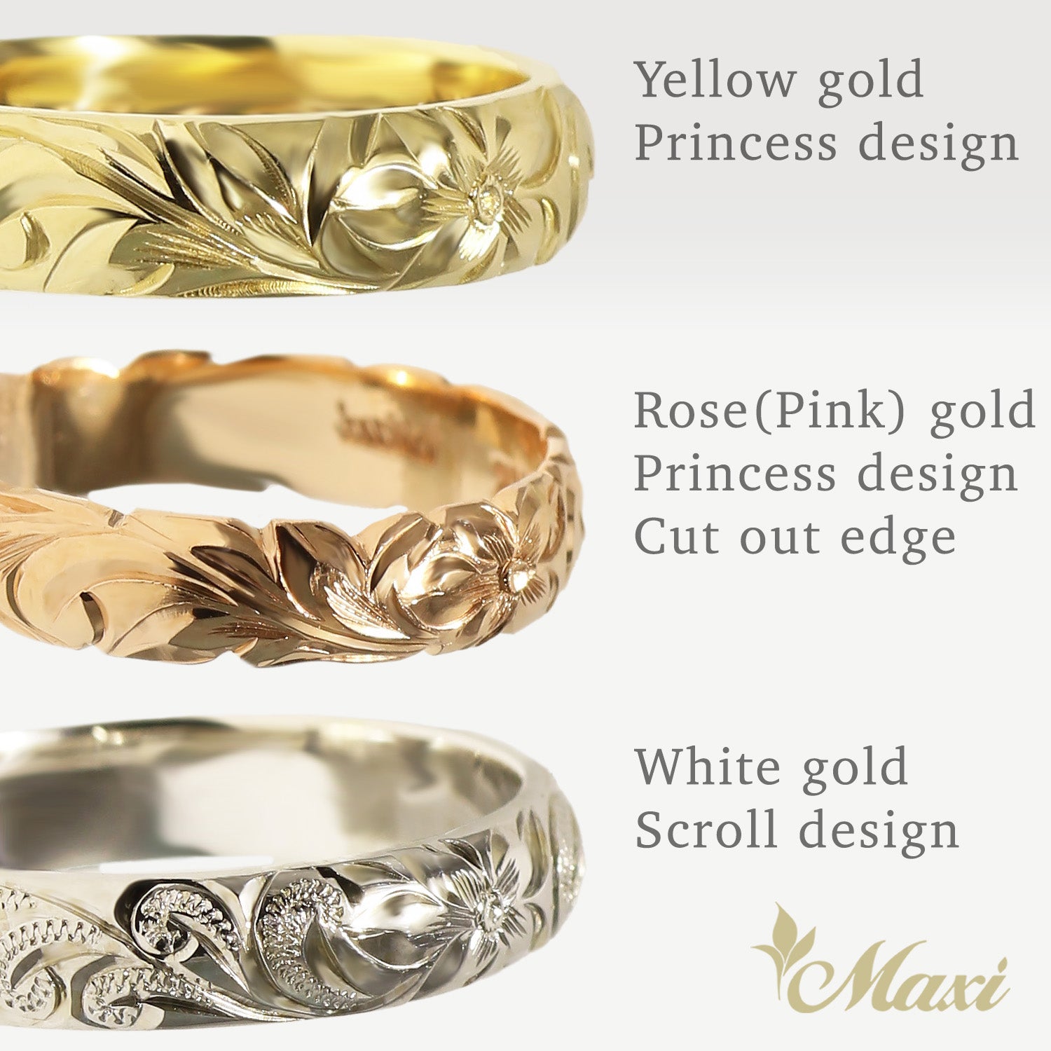 Gold Ring ゴールドリング – Maxi Hawaiian Jewelry マキシ ハワイアン