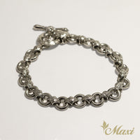 Maile Chain Links Bracelet_Small [Black Chrome Silver 925]