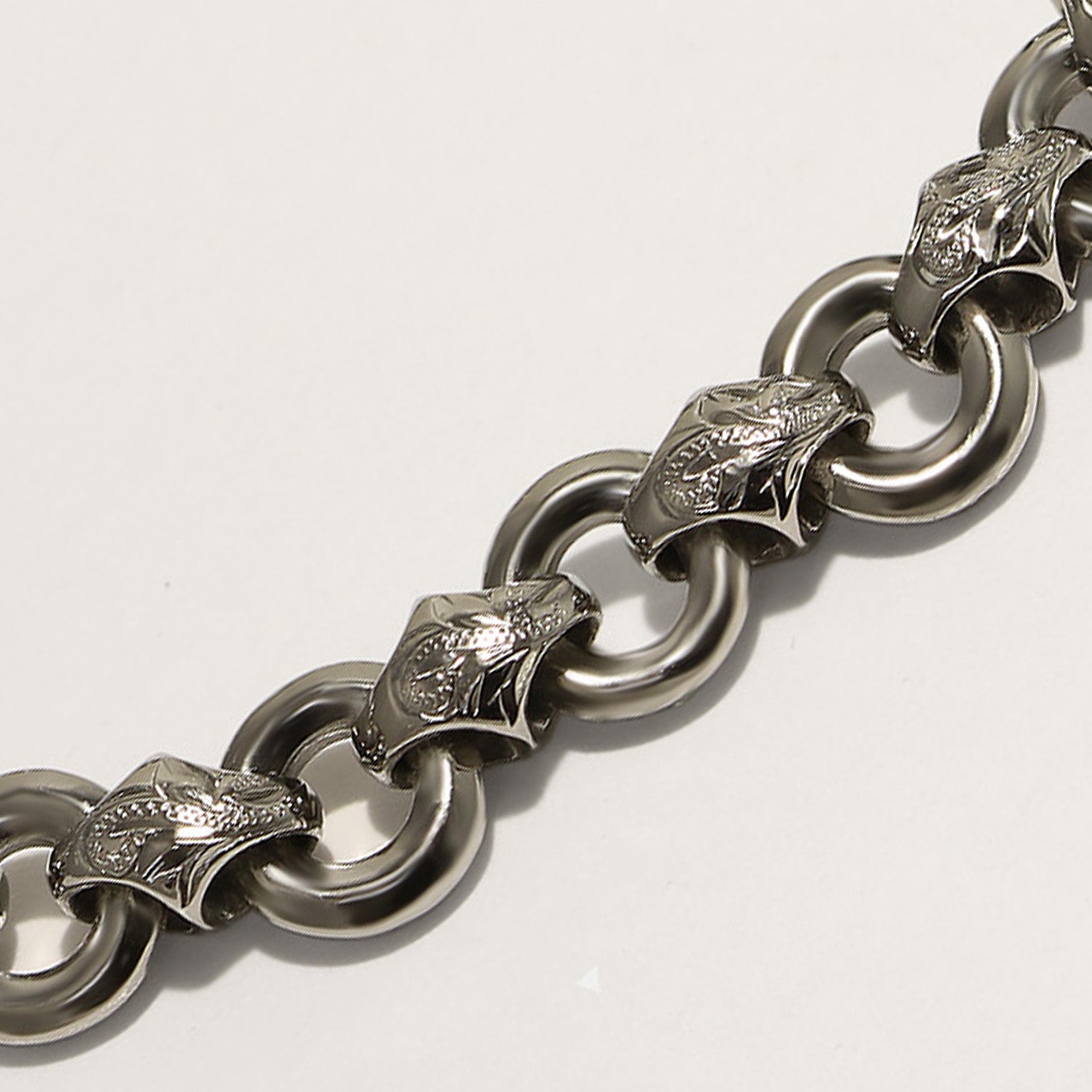 Maile Chain Links Bracelet_Small [Black Chrome Silver 925]