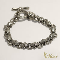 Maile Chain Links Bracelet_Large [Black Chrome Silver 925]