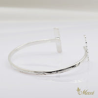 Brenda x Maxi / Open Bangle Bracelet with Hawaiian Heritage Pattern [Silver 925]