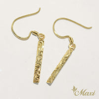 Bar Pierced Earring_Medium_3mm [14K/18K Gold]