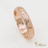 4mm Coin Edge Hawaiian Ring [14K/18K Gold/Platinum]
