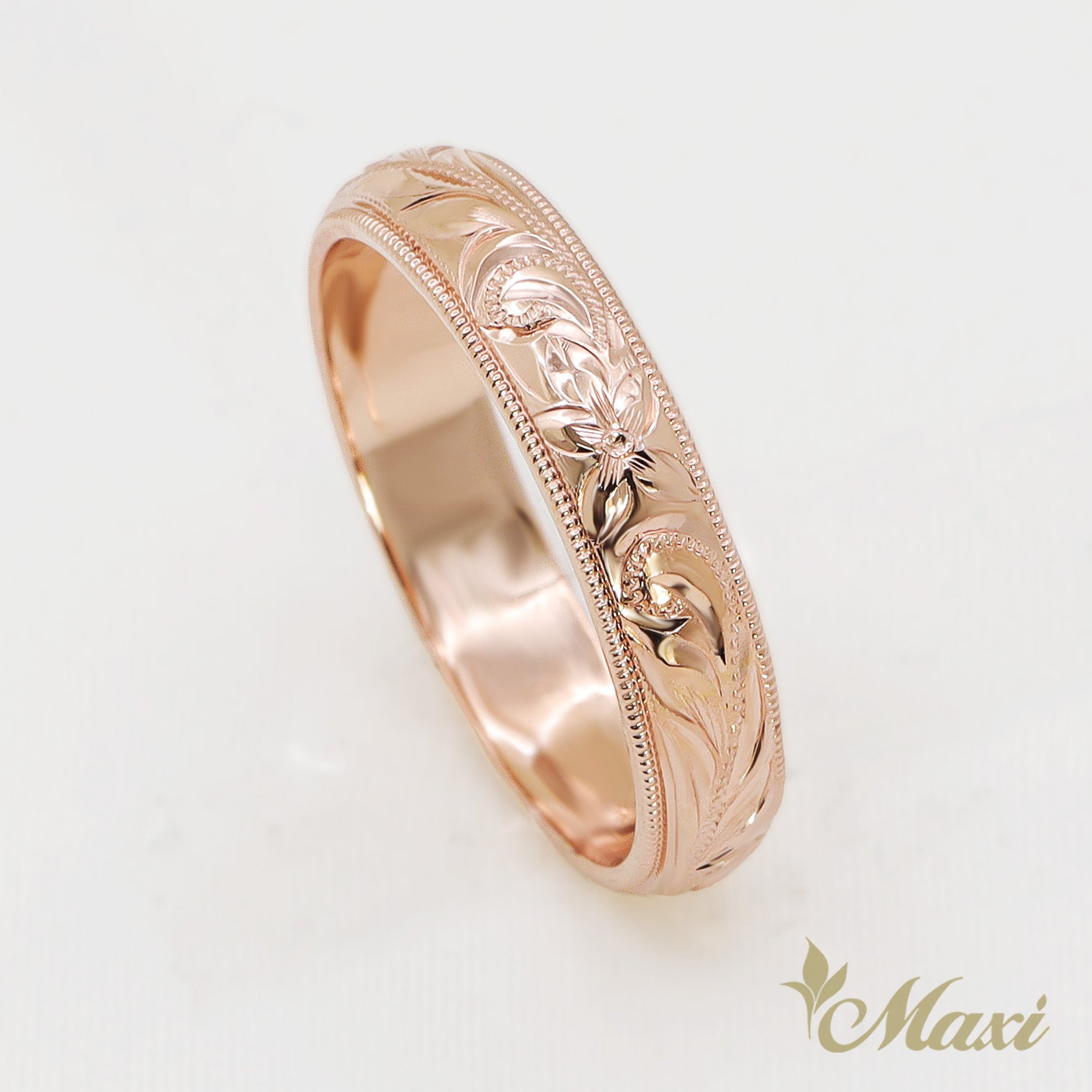 4mm Coin Edge Hawaiian Ring [14K/18K Gold/Platinum]