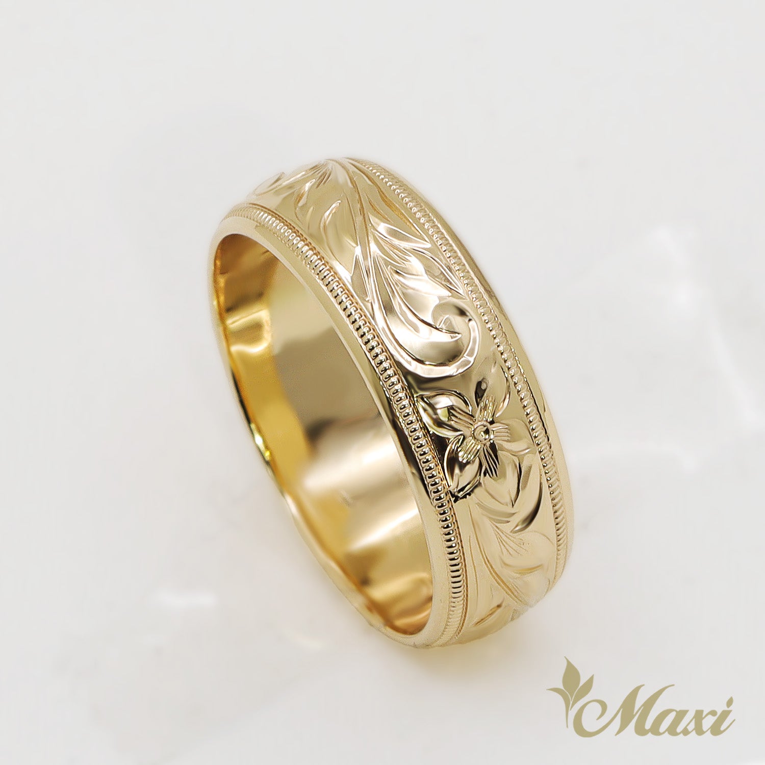 6mm Coin Edge Hawaiian Ring [14K/18K Gold/Platinum]