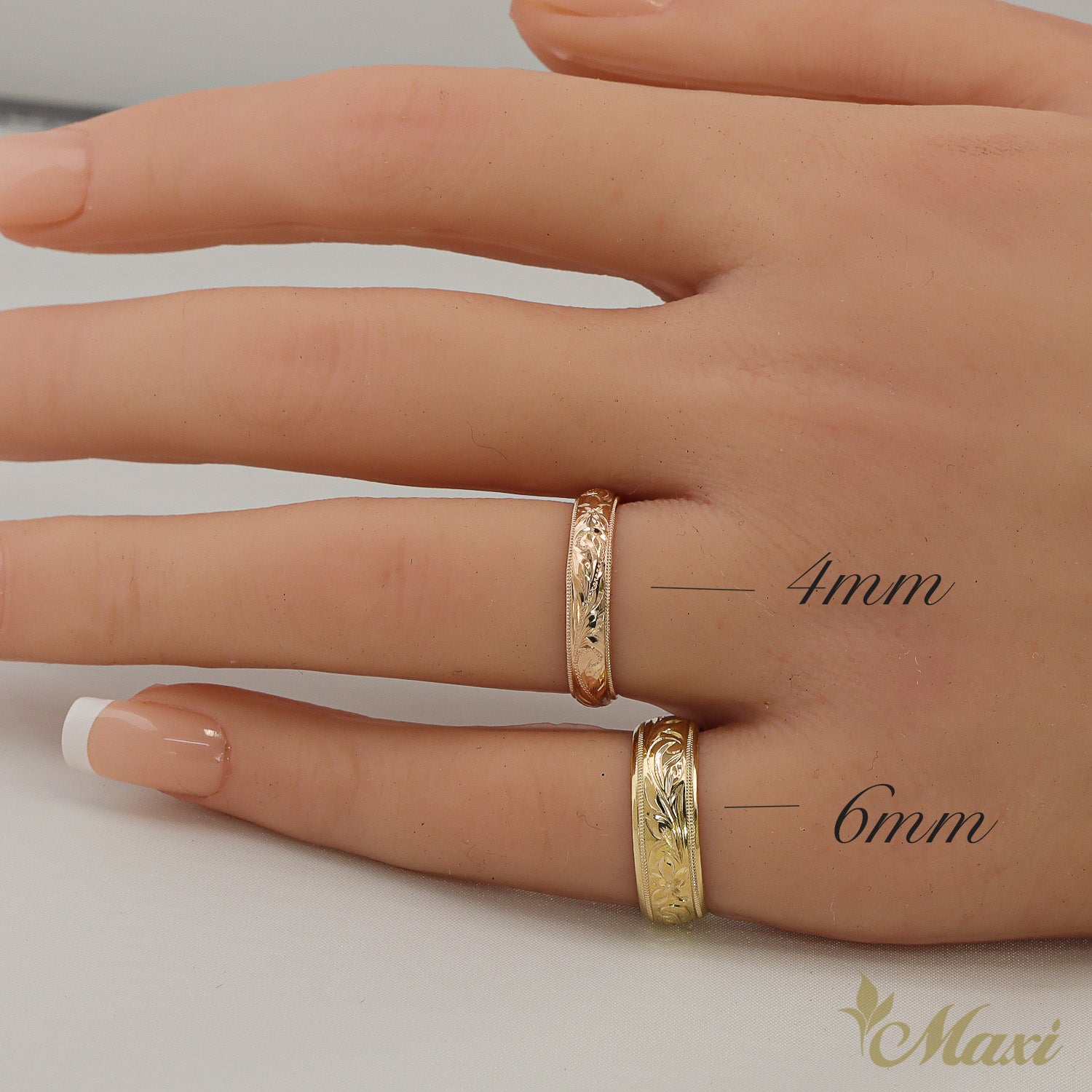4mm Coin Edge Hawaiian Ring [14K/18K Gold/Platinum]