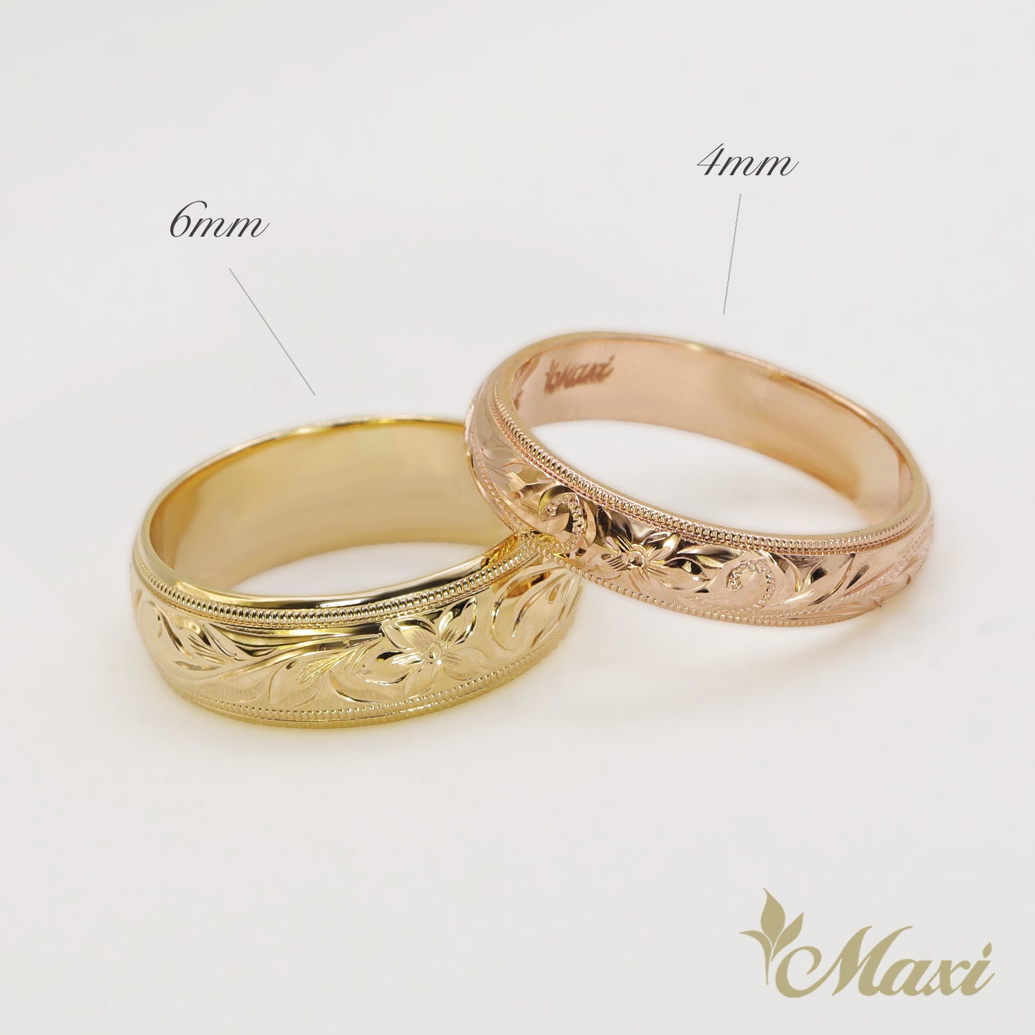 6mm Coin Edge Hawaiian Ring [14K/18K Gold/Platinum]