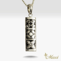 Hawaiian Quilt Pendant-Honu,Naupaka,Kukui [14K/18K Gold]