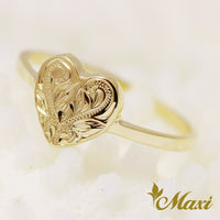Heart Disc Ring [14K/18K Gold]