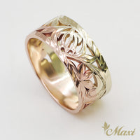Turtle&Naupaka Cut-Work Ring [14K/18K Gold]