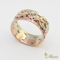 Turtle&Naupaka Cut-Work Ring [14K/18K Gold]