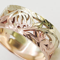 Turtle&Naupaka Cut-Work Ring [14K/18K Gold]