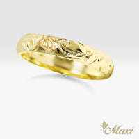 4mm & 6mm Honu_Hawaiian Sea Turtle Couple Rings [14K/18K Gold/Platinum]