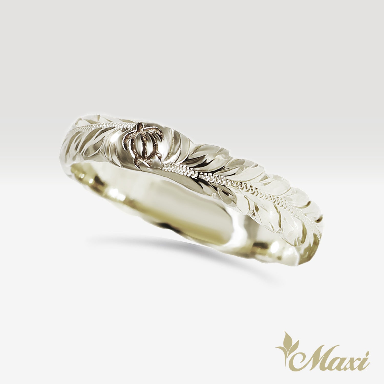 4mm Honu_Hawaiian Sea Turtle Ring [14K/18K Gold/Platinum]