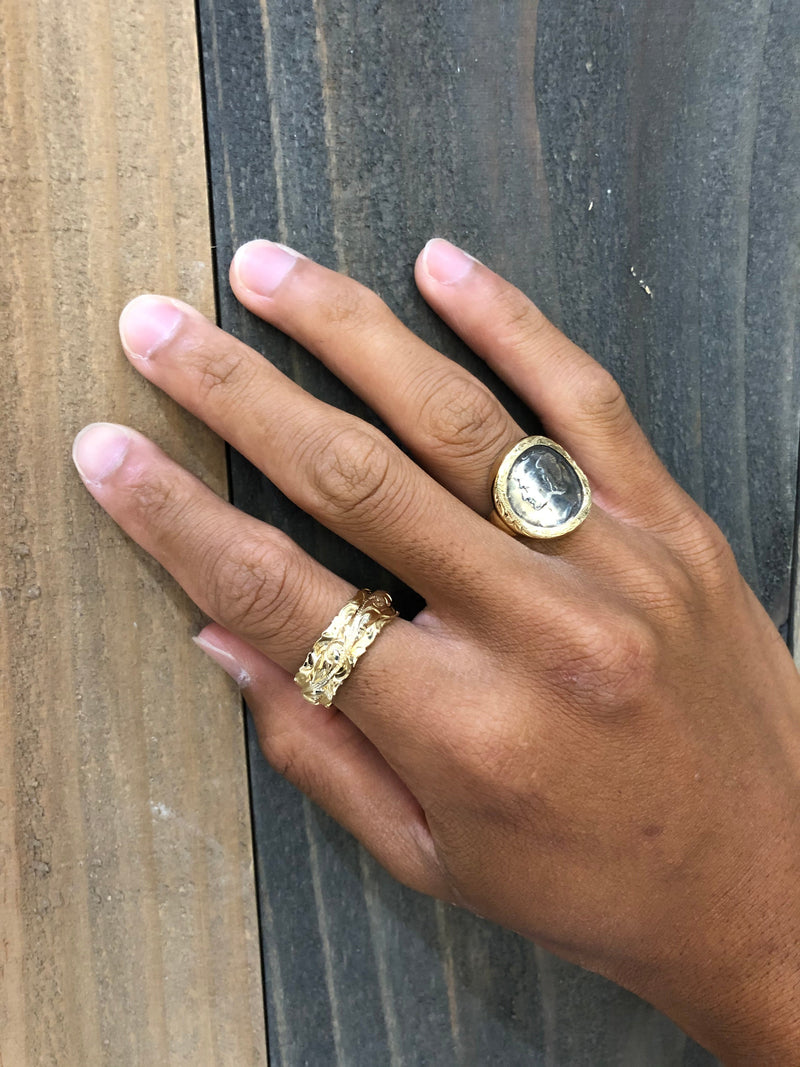 [18K Gold] Mercury Dime Coin Wrap Ring [Made to Order] (R0629 18K)
