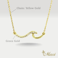 Nalu Wave Diamond Necklace [14K Gold]
