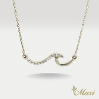 Nalu Wave Diamond Necklace [14K Gold]