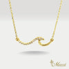 Nalu Wave Diamond Necklace [14K Gold]