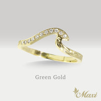 1.5mm Nalu Wave Ring Diamond Ring [14K/18K Gold]