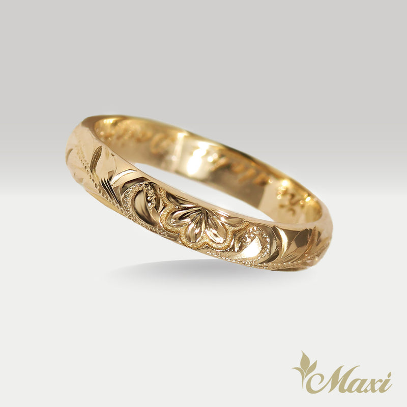 3mm Naupaka Ring [14K/18K Gold/Platinum]