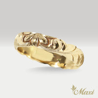 4mm & 6mm Naupaka Couple Rings [14K/18K Gold/Platinum]