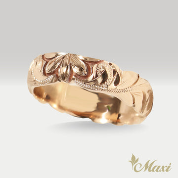 5mm Naupaka Ring [14K/18K Gold/Platinum] – Maxi Hawaiian Jewelry