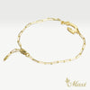 Fish Hook Bracelet with Diamond_Small_Paper Clip Chain  [14K Gold]