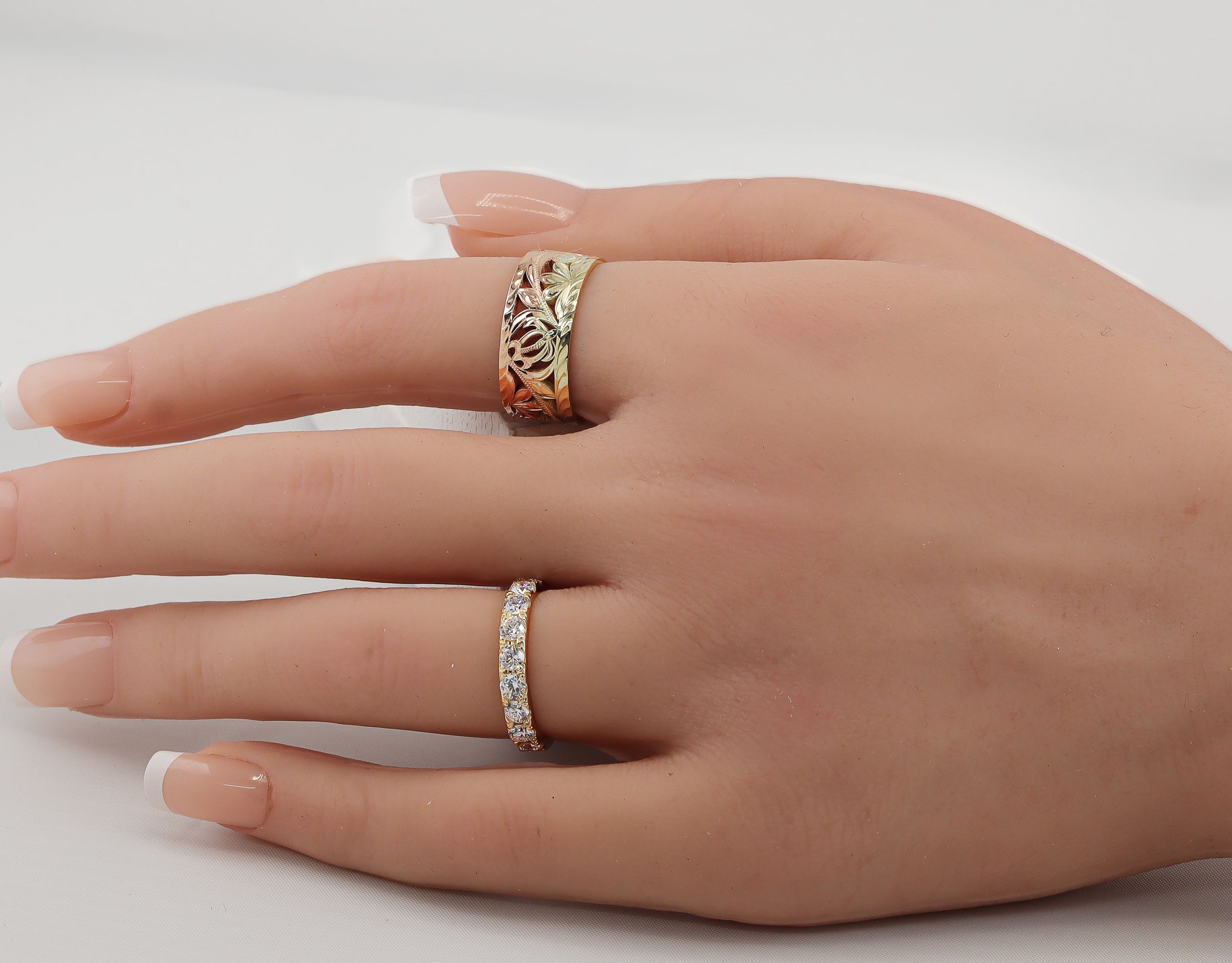Turtle&Naupaka Cut-Work Ring [14K/18K Gold]