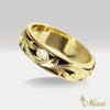 Black Enamel 6mm Ring [14K/18K Gold]