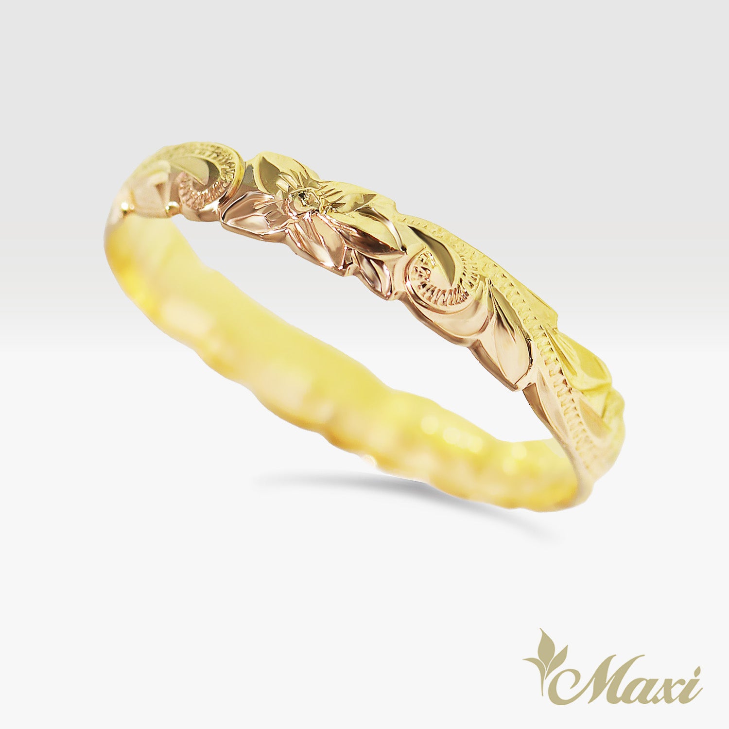 2.5mm Rainbow Cutout Pinky Ring [14K Gold]